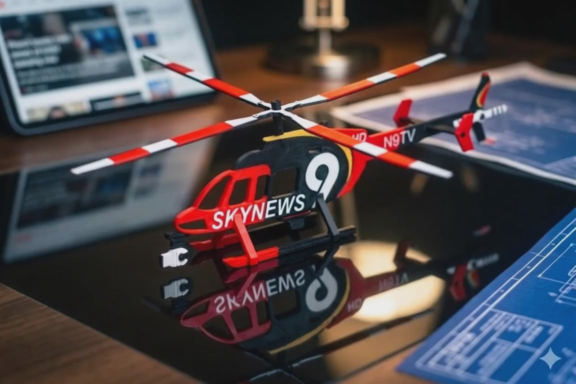Bell 206B JetRanger 3D Printed Helicopter Model Kit