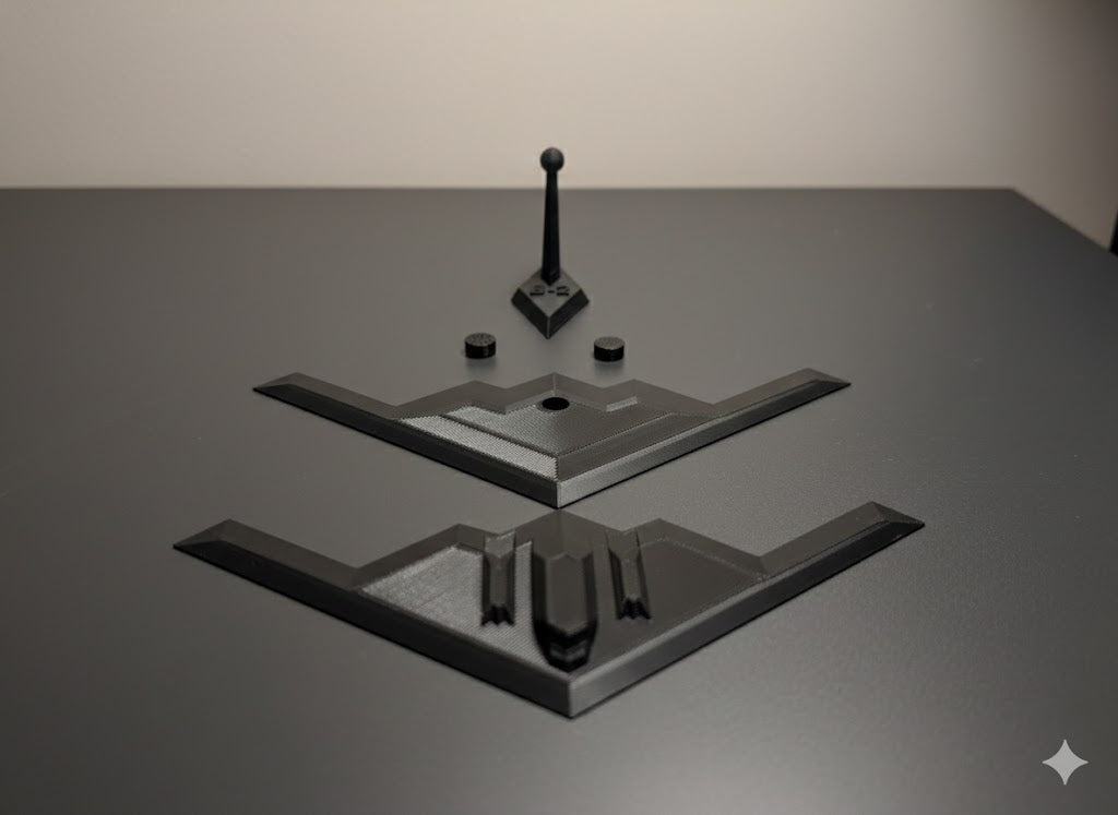 B-2 Spirit Stealth Bomber Desk Display B-2 Spirit Stealth Bomber Desk Display – 3D Printed Military Aircraft Decor – Stealth Bomber Stand – Aviation Office Decor