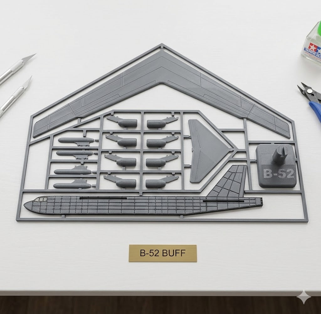 B-52 Stratofortress 3D Printed Bomber Model – Military Aircraft Desk Decor