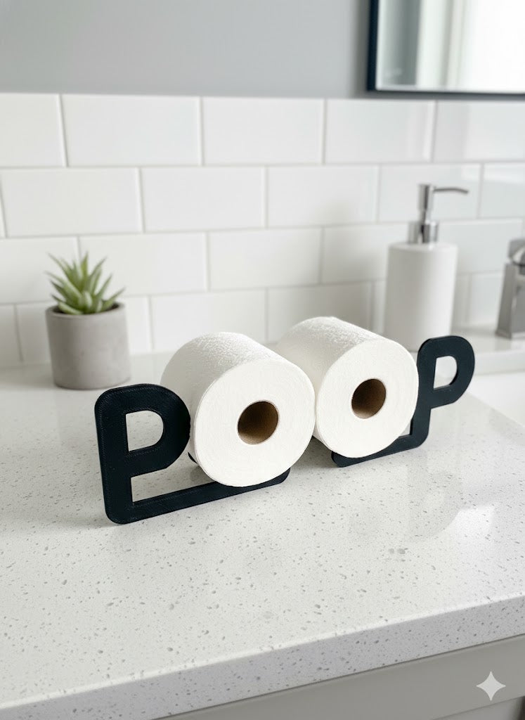 3D Printed Funny Poop Toilet Paper Holder