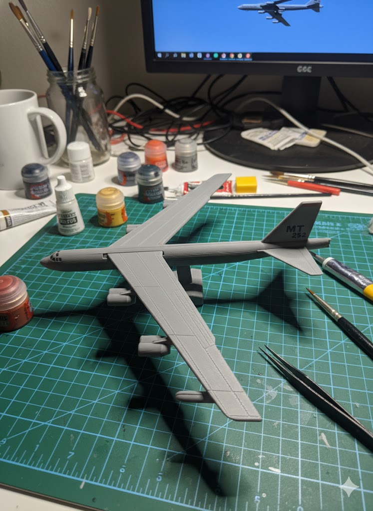 B-52 Stratofortress 3D Printed Model Kit B-52 Stratofortress 3D Printed Model Kit – Military Bomber Aircraft DIY Build – Aviation Desk Decor – Strategic Bomber Display