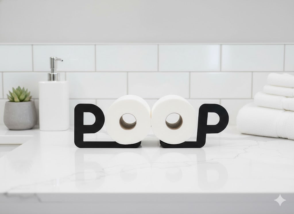 3D Printed Funny Poop Toilet Paper Holder