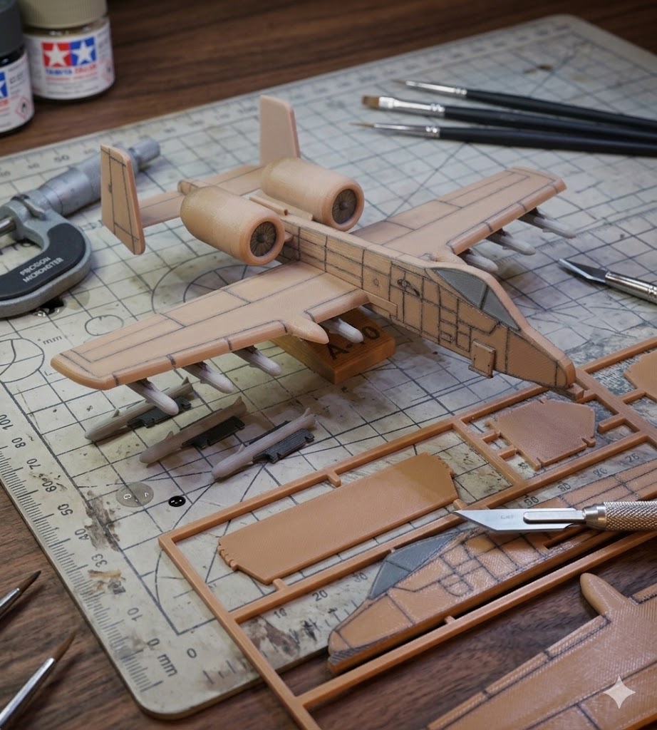 A-10 Warthog Model Kit Card – 3D Printed Aircraft Build Kit