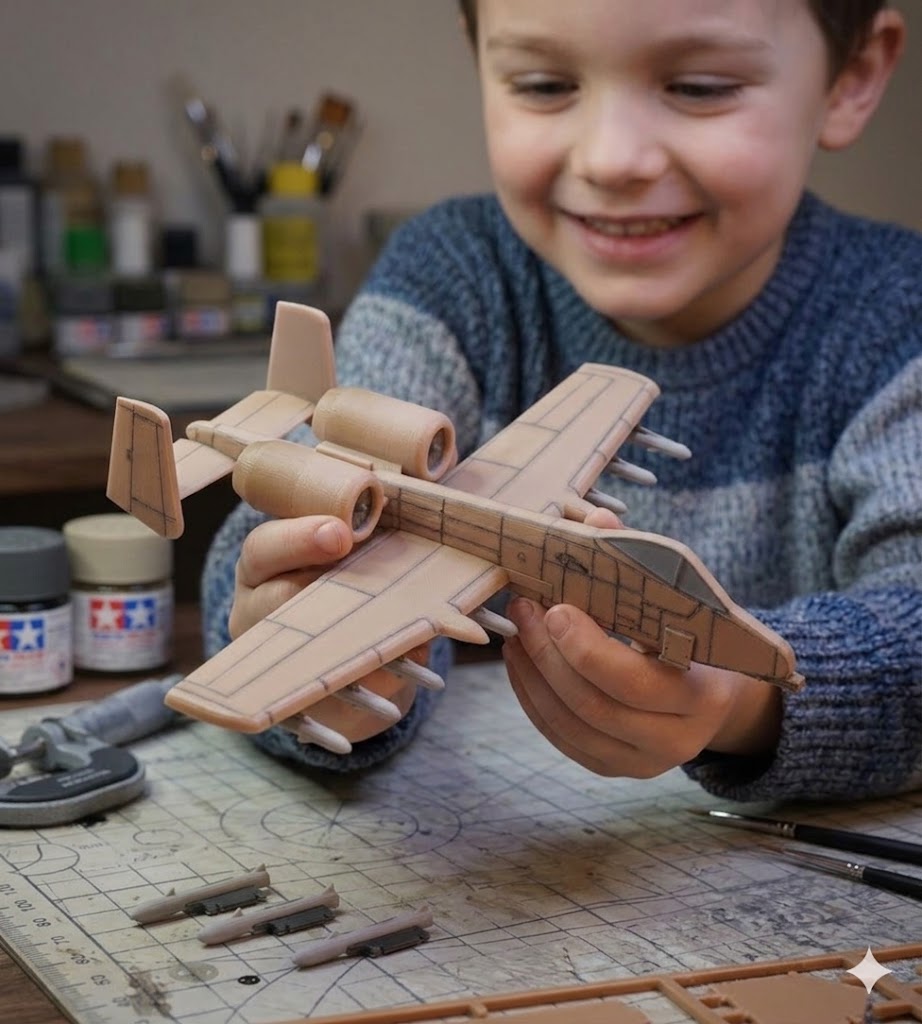 A-10 Warthog Model Kit Card – 3D Printed Aircraft Build Kit