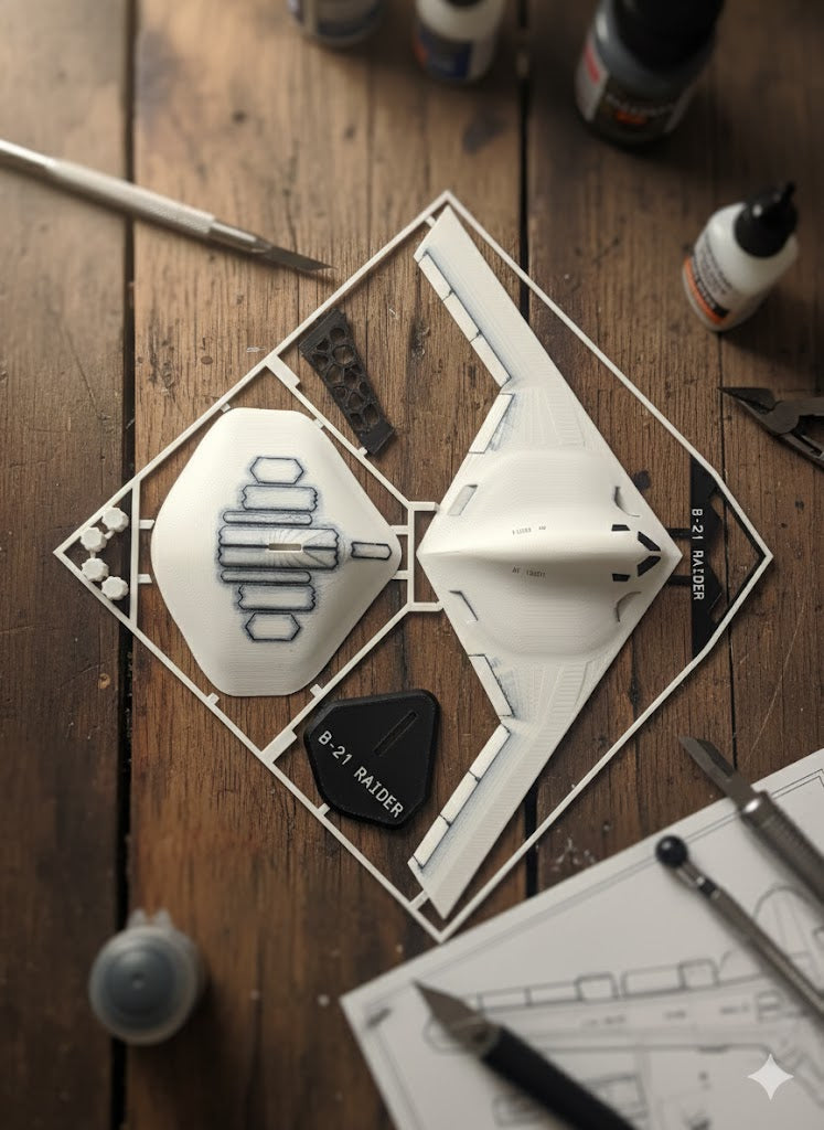 B-21 Raider 3D Printed Aircraft Model Kit – Stealth Bomber Edition