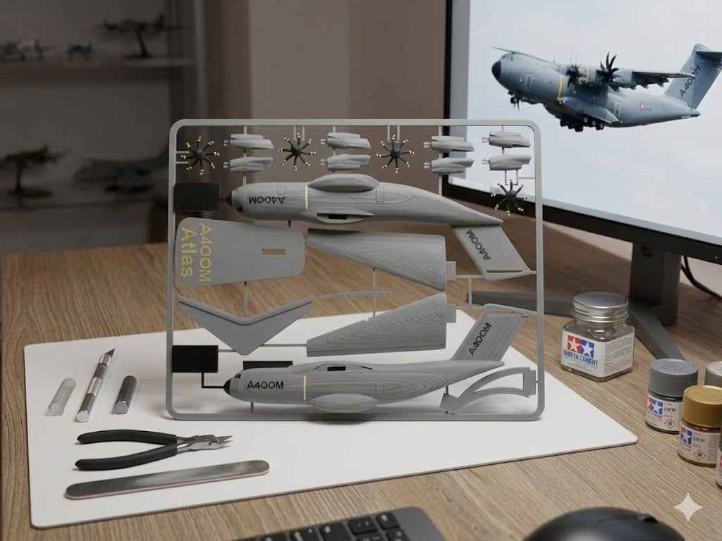 Airbus A400M Atlas 3D Printed Aircraft Model Kit – Military Cargo Plane Edition
