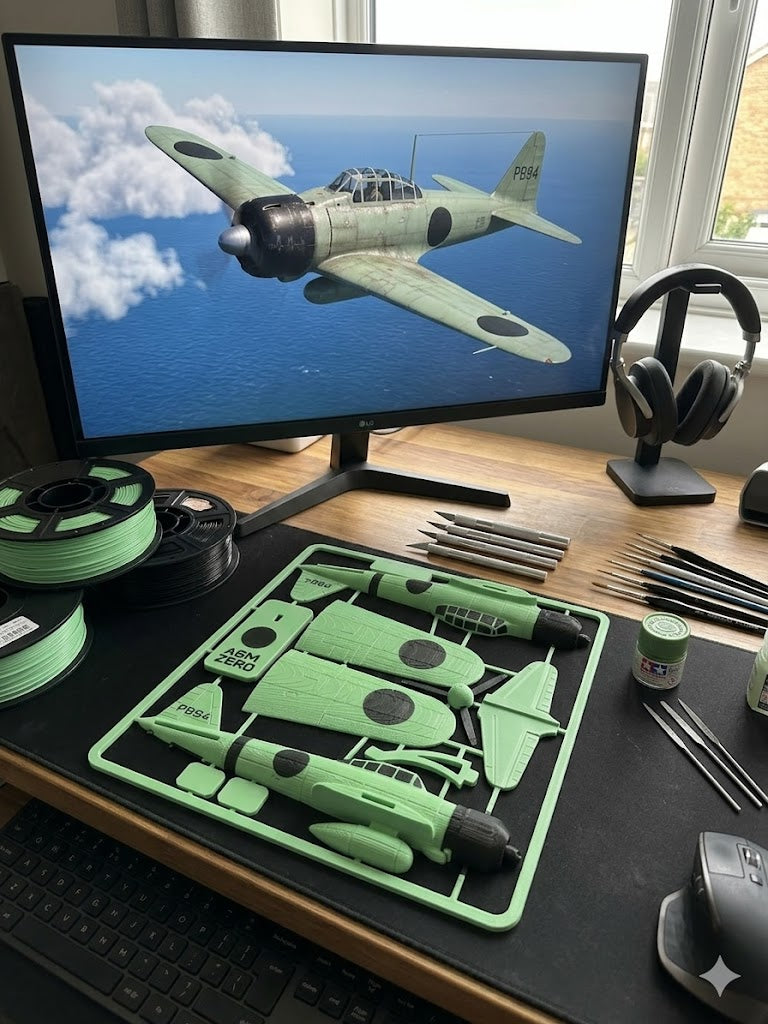 A6M Zero 3D Printed Aircraft Model Kit – WWII Japanese Fighter Edition