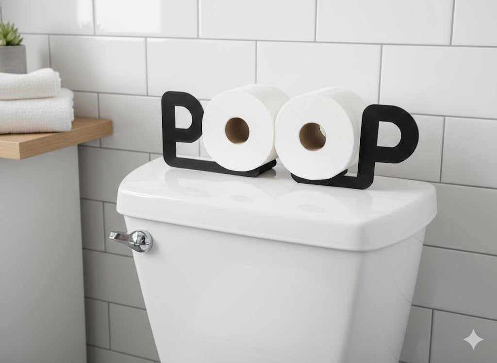 3D Printed Funny Poop Toilet Paper Holder
